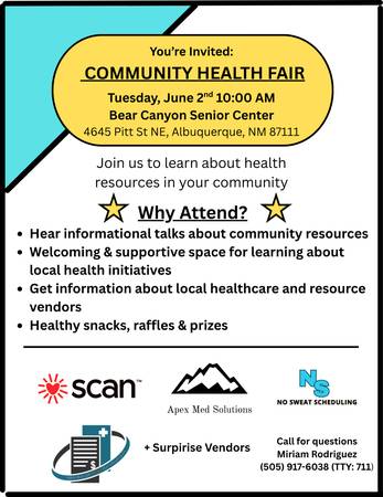 Free Community Health Fair June 2nd
