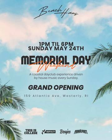 Beach Haus Social Sundays: Grand Opening (MDW) 🥂🔊 (Westerly / Misquamicut Beach)