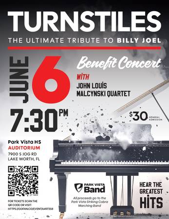 Billy Joel Tribute Benefit Concert! (Greenacres)