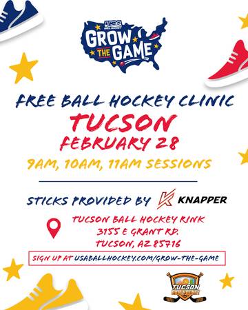 2/28: Free Youth Ball Hockey Clinic