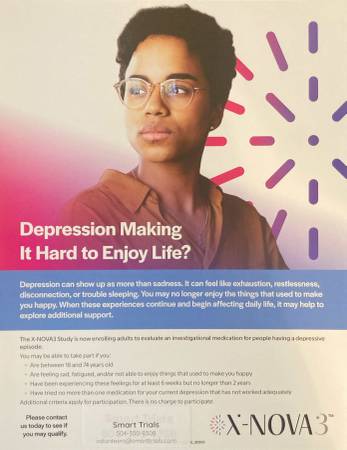 Volunteers Needed – Depression Research Study