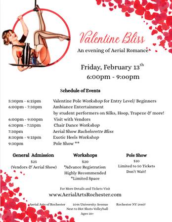 2/13: Valentine Bliss; An Evening of Aerial Romance (Rochester)