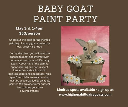 5/3: "Springtime on the Farm" Painting Party (Kellyville)