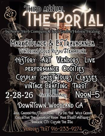 2/28: 3rd Annual The Portal Victorian Cosplay Marketplace (Woodland)