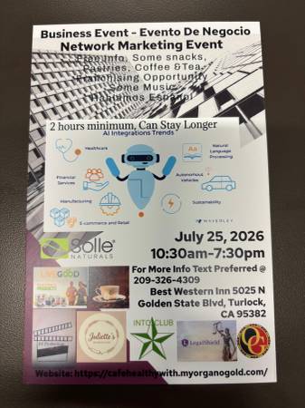 Evento de. Negocio / Business Event Saturday July 25, 2026 10:30am
