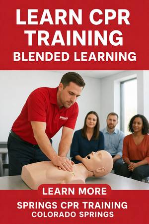 1/17: 12:00 CPR & FA blended learning class (5525 Erindale Dr. #125)